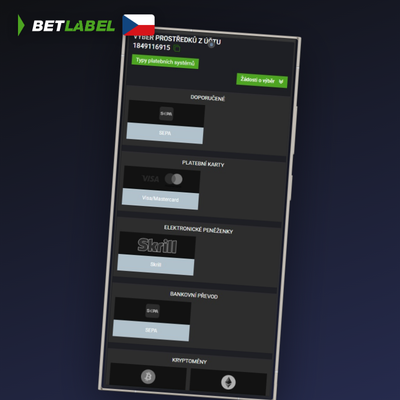 Bankovní převod a SEPA výběr výhry v Betlabel Casinu za 3–7 pracovních dnů