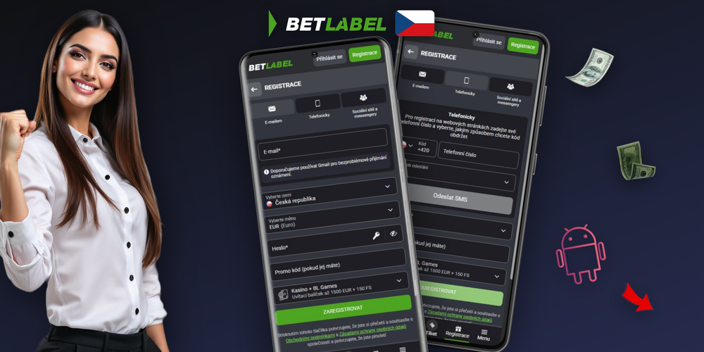 Betlabel Casino přihlášení – dashboard se zůstatkem v CZK a nabídkou her