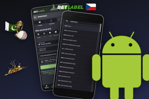 Betlabel Casino registrace s promo kódem LUCKYCZ300 zvýrazněným ve formuláři