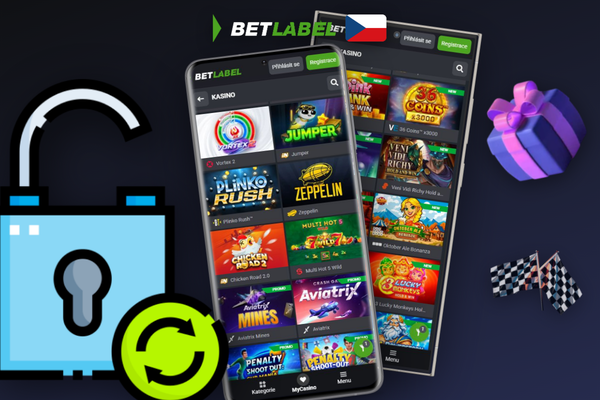 QR kód pro stažení Betlabel Casino apk naskenovaný fotoaparátem smartphonu