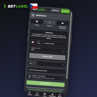 Betlabel Casino CZ registrace přes doporučovací odkaz s předvyplněným bonusovým kódem