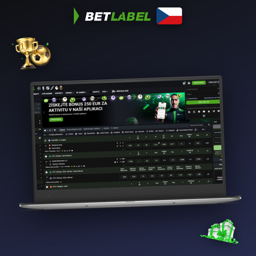 Betlabel Casino registrace na notebooku a mobilu s uvítacím bonusem